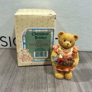 Cherished Teddies Giving Thanks for our Family Thanksgiving Mom Figurine CT8